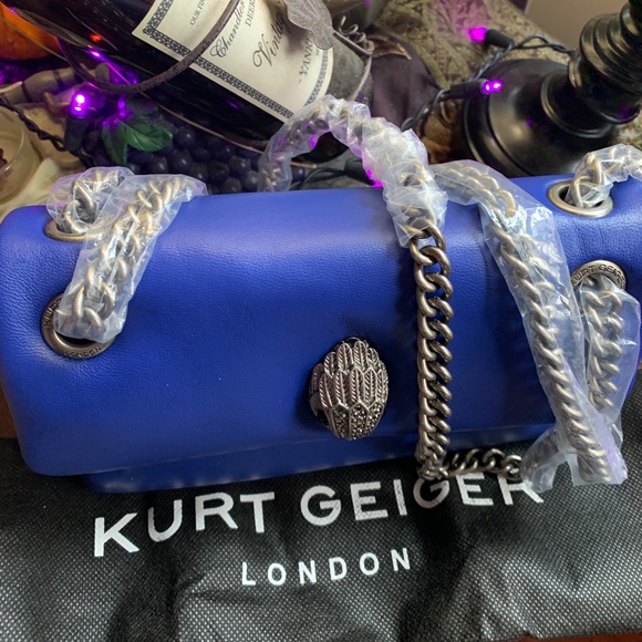 SOLD⛔️Authentic KURT GEIGER LONDON SMOOTH convertible Leather flap magnetic - Picture 5 of 12